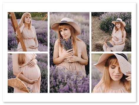 Babybauch Collage aus Fotos