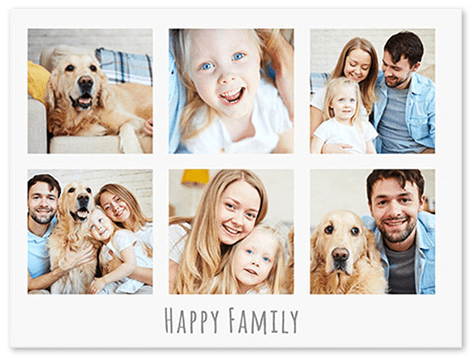 Familien und Kinder Collage mit Text