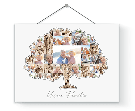 geschenk oma familienbaum collage