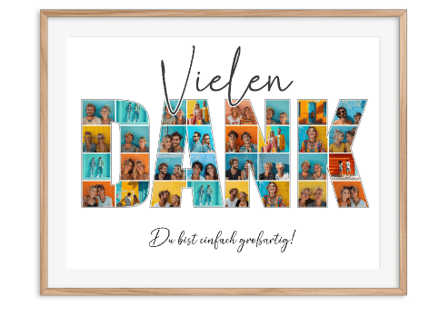 personalisiertes danke geschenk collage