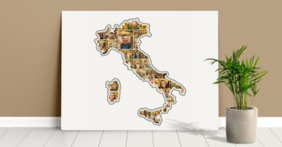 urlaubs collage italien karte