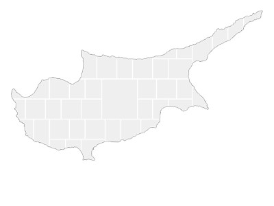 Collagen-Vorlage in Form einer Zypern-Karte