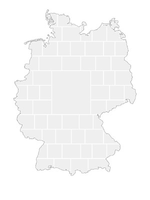 Collagen-Vorlage in Form einer Deutschland-Karte