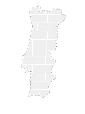 Collagen-Vorlage in Form einer Portugal-Karte