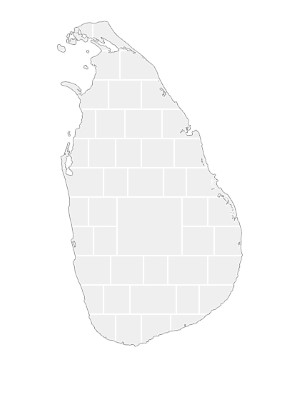Collagen-Vorlage in Form einer Sri Lanka-Karte