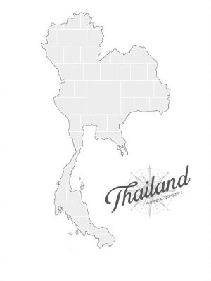 Collagen-Vorlage in Form einer Thailand-Karte