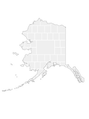 Collagen-Vorlage in Form einer Alaska-Karte