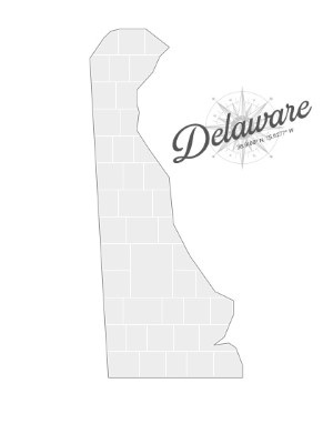 Collagen-Vorlage in Form einer Delaware-Karte