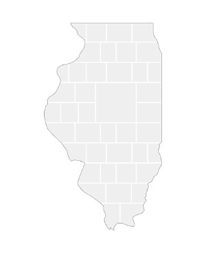 Collagen-Vorlage in Form einer Illinois-Karte