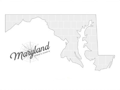 Collagen-Vorlage in Form einer Maryland-Karte
