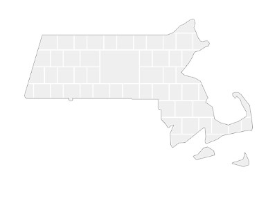 Collagen-Vorlage in Form einer Massachusetts -Karte