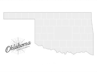 Collagen-Vorlage in Form einer Oklahoma-Karte