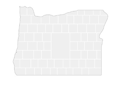 Collagen-Vorlage in Form einer Oregon-Karte