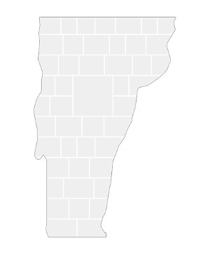 Collagen-Vorlage in Form einer Vermont-Karte