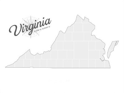 Collagen-Vorlage in Form einer Virginia-Karte