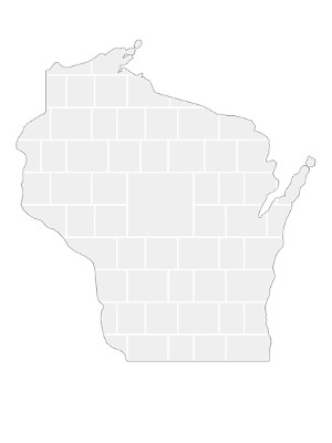 Collagen-Vorlage in Form einer Wisconsin-Karte