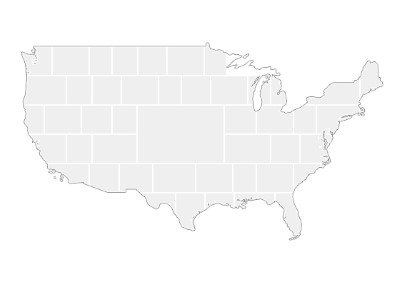 Collagen-Vorlage in Form einer USA-Karte