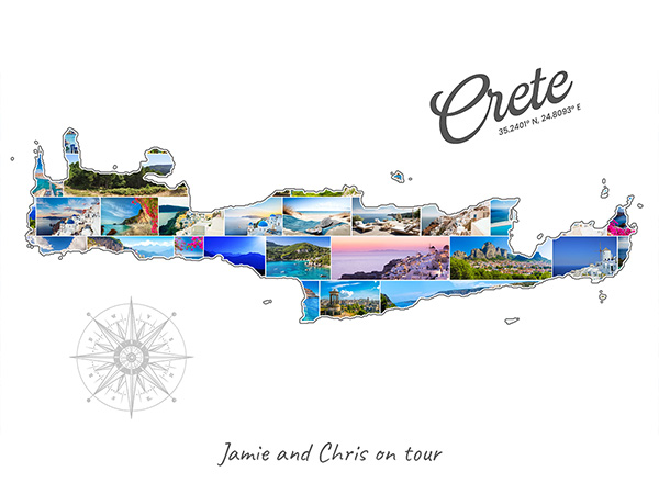 Kreta-Collage mit eigenen Fotos befüllt