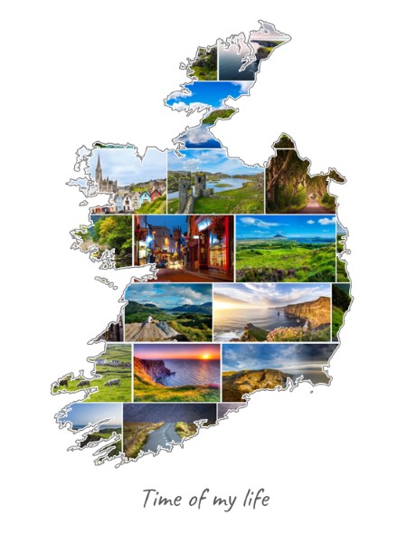 Irland-Collage mit eigenen Fotos befüllt