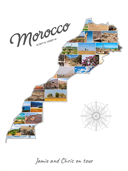 Marokko-Collage mit eigenen Fotos befüllt