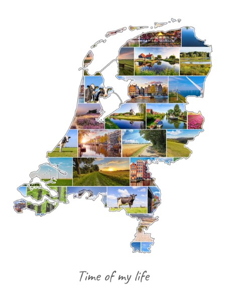 Niederlande-Collage mit eigenen Fotos befüllt