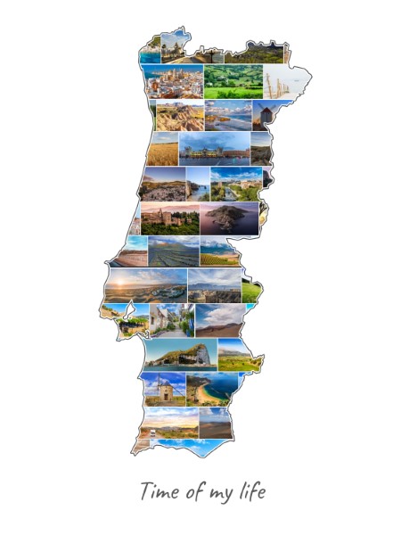 Portugal-Collage mit eigenen Fotos befüllt