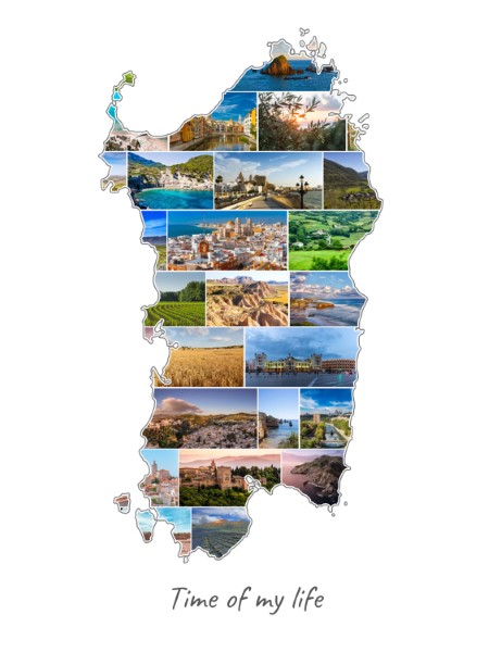 Sardinien-Collage mit eigenen Fotos befüllt