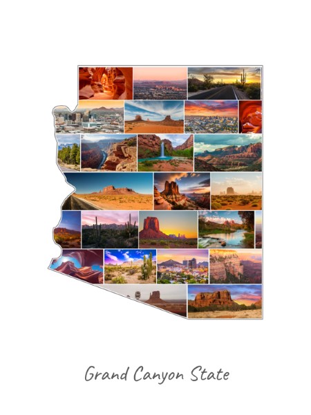 Arizona-Collage mit eigenen Fotos befüllt