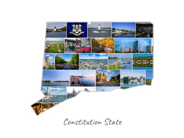Connecticut-Collage mit eigenen Fotos befüllt