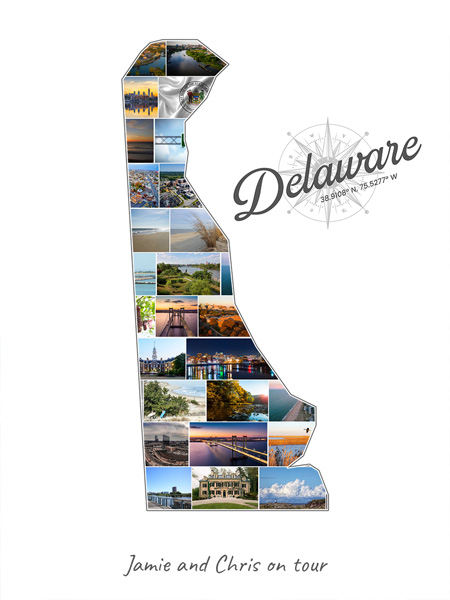 Delaware-Collage mit eigenen Fotos befüllt