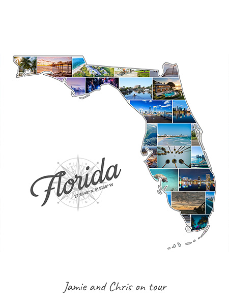Florida-Collage mit eigenen Fotos befüllt