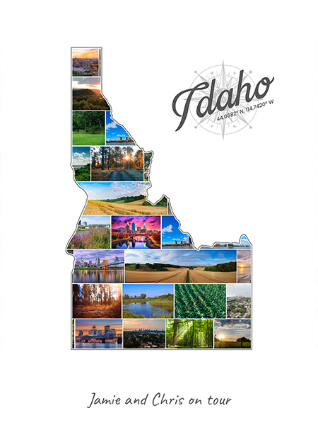 Idaho-Collage mit eigenen Fotos befüllt