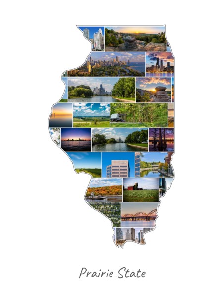 Illinois-Collage mit eigenen Fotos befüllt