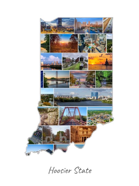 Indiana-Collage mit eigenen Fotos befüllt