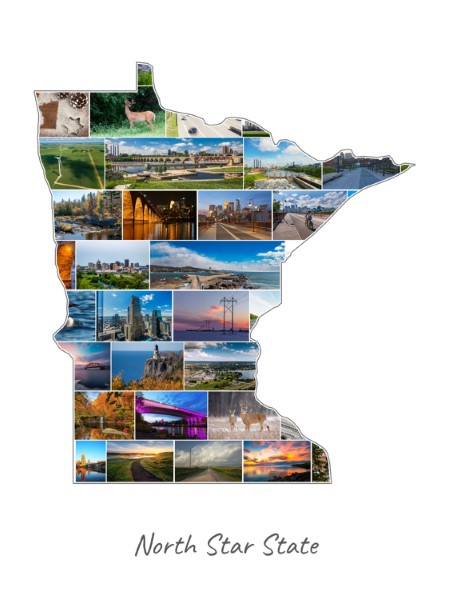 Minnesota-Collage mit eigenen Fotos befüllt