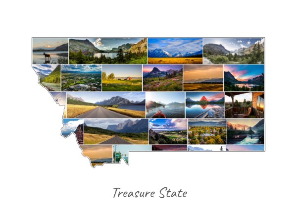 Montana-Collage mit eigenen Fotos befüllt
