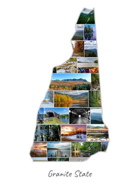 New Hampshire-Collage mit eigenen Fotos befüllt