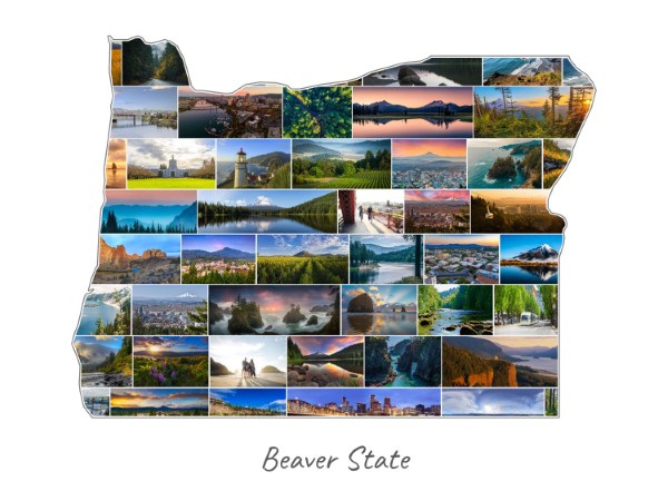 Oregon-Collage mit eigenen Fotos befüllt