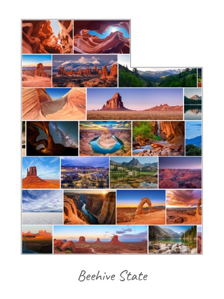 Utah-Collage mit eigenen Fotos befüllt