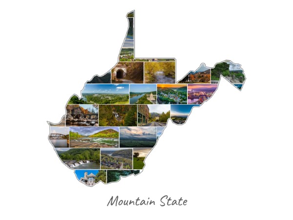 West Virginia-Collage mit eigenen Fotos befüllt