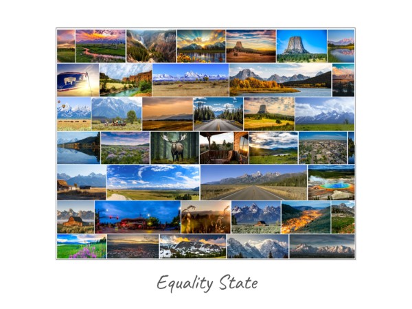 Wyoming-Collage mit eigenen Fotos befüllt
