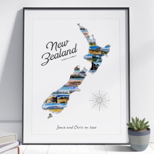Die Neuseeland-Collage kann individuell gestaltet werden