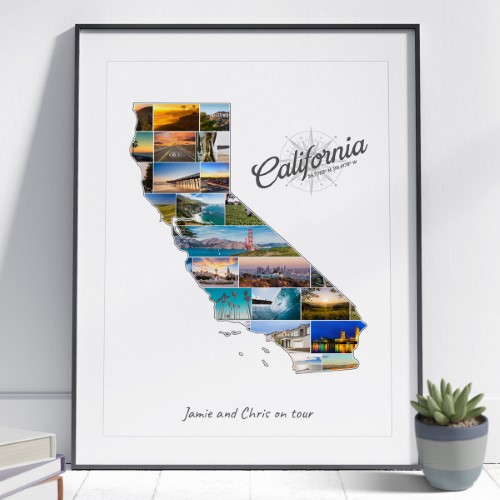 Die Kalifornien-Collage kann individuell gestaltet werden
